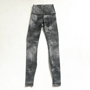 Lululemon Lab Women Wunder Under Hi Rise 28” Tight Legging White Black Print 2